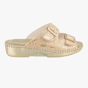 La Plume Gold Comfort Sandals with Adjustable Strap Size 7.5